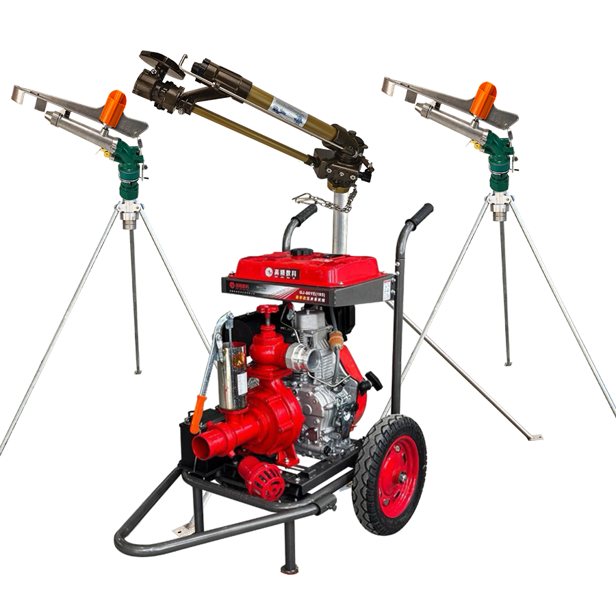 威海一体式灌溉机组 全套喷枪水带配齐 抗旱浇地神器